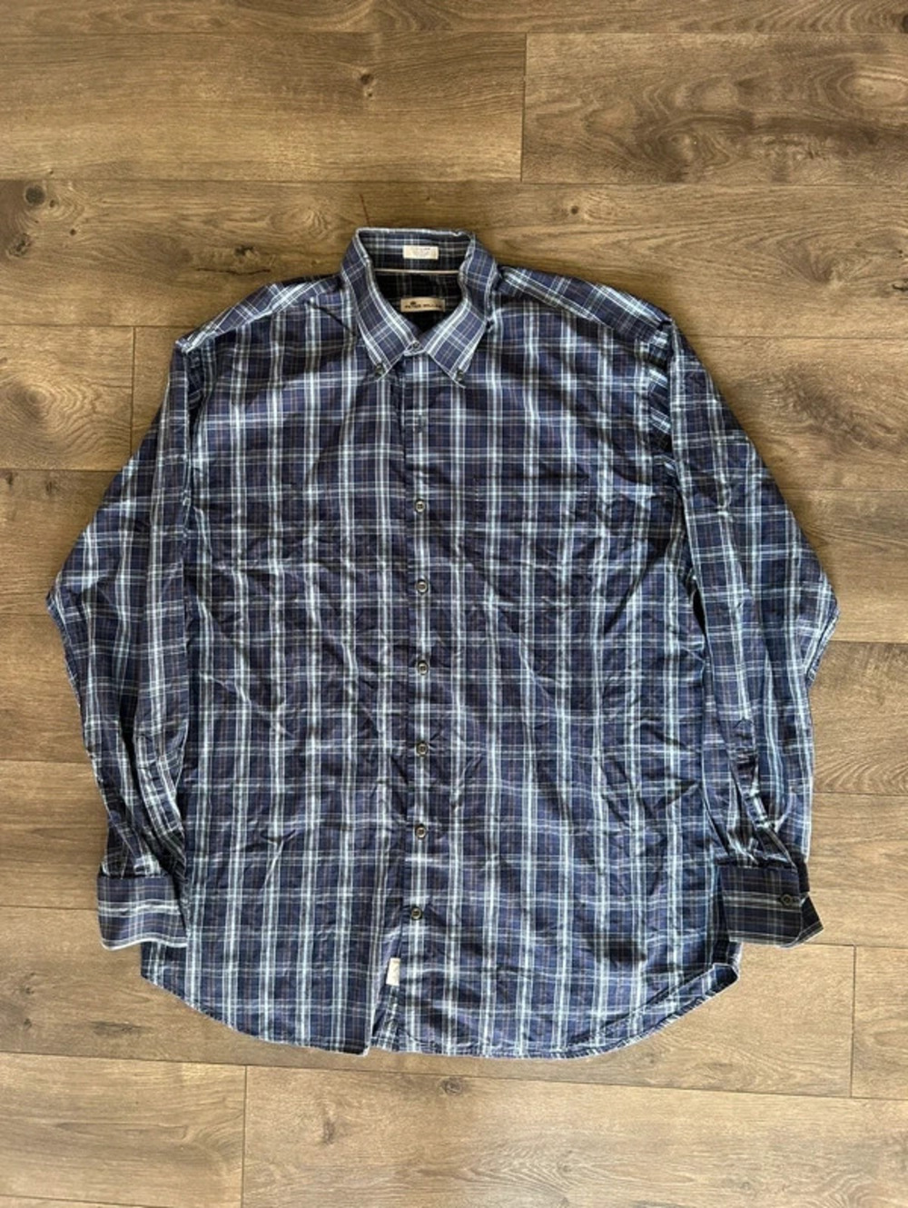peter millar plaid button down shirt XL